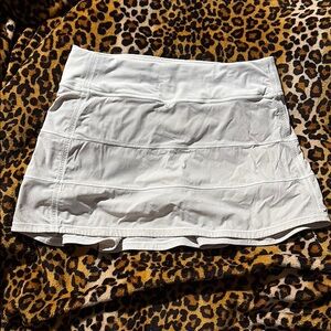 Lululemon White Pace Rival Skirt
